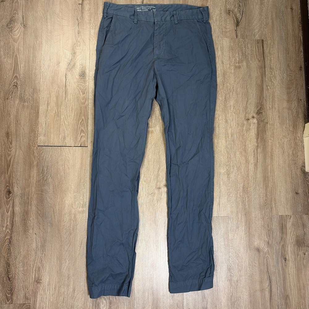 Save Khaki United SKU Chino Pants 32x33 Navy Blue 100% Cotton Made in USA